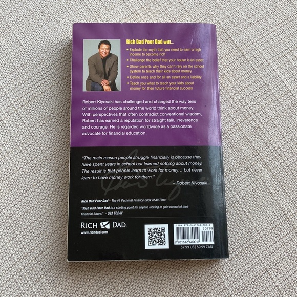 Rich Dad Poor Dad by Robert T. Kiyosaki, Best Seller, Finance and Economics - Picture 2 of 4
